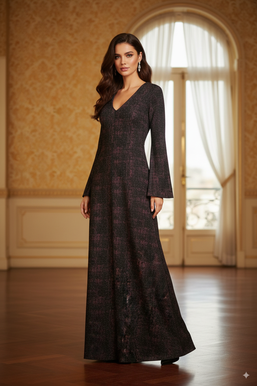 Stretchy Mesh Long Dress